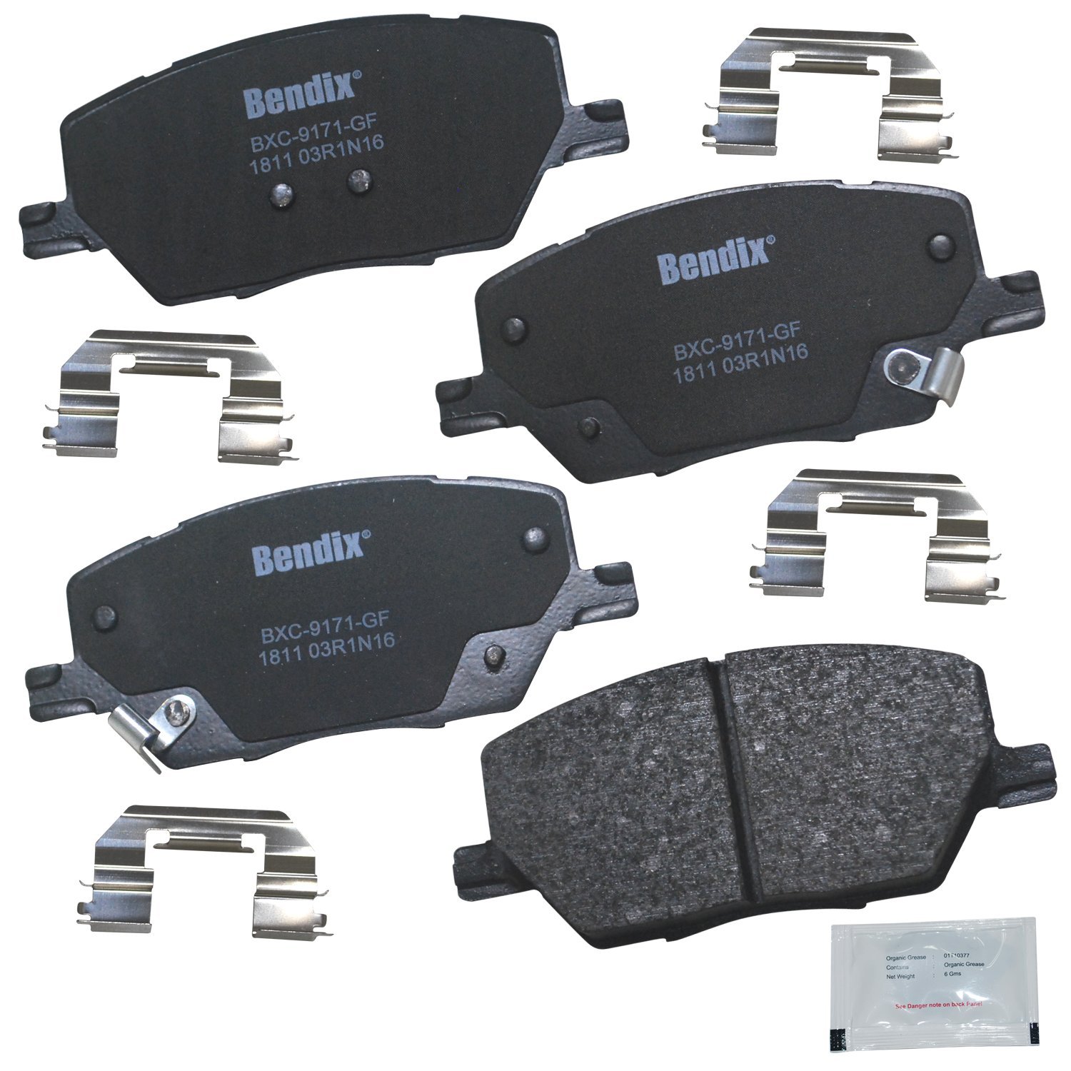 Amazon.com: Bendix Priority1 CFC1811 Ceramic Front Brake Pads for